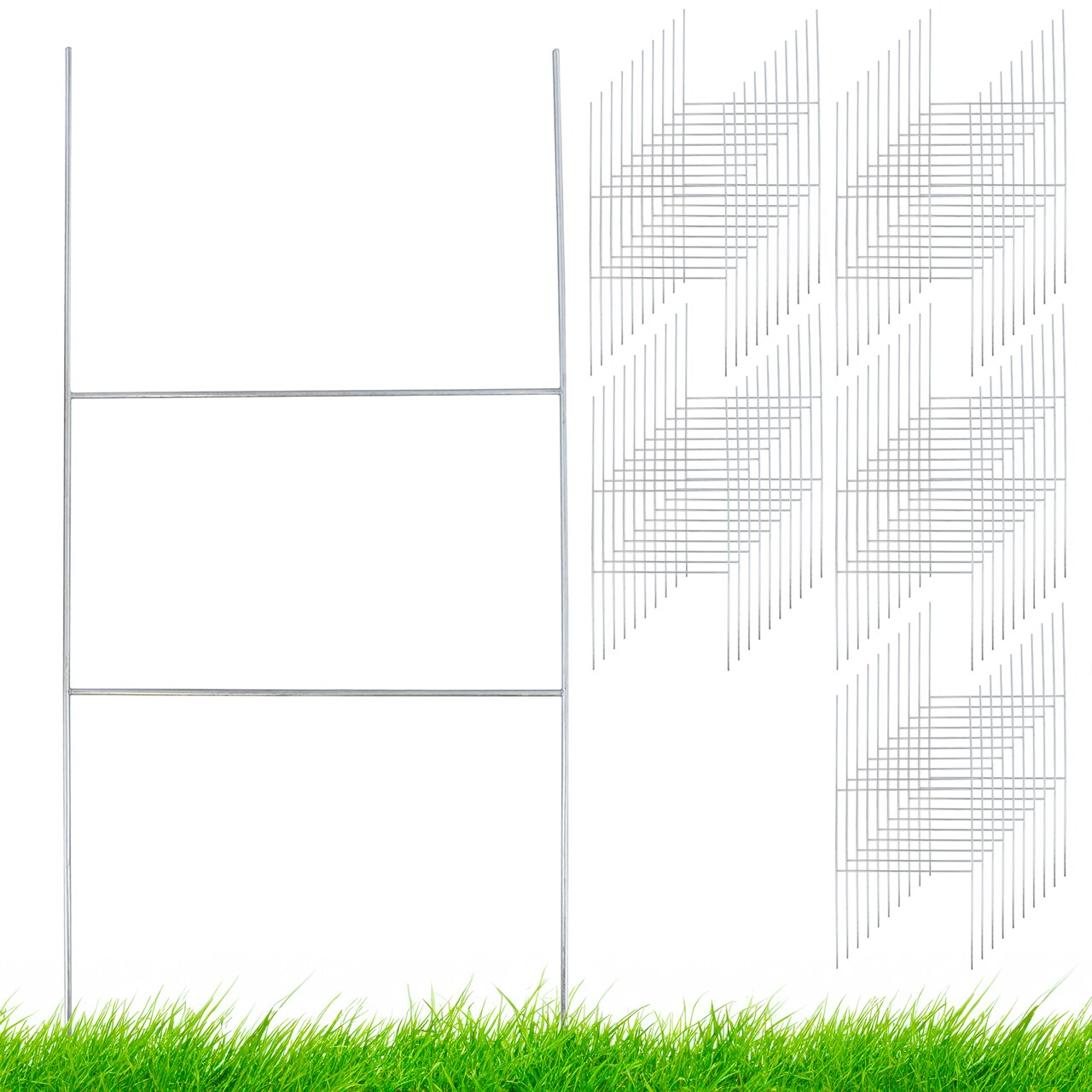 7Penn Yard Sign Stakes Metal Sign Holder H Stakes for Yard Signs H Frame Stakes